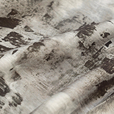 Dark Brown Slim Fit Abstract Shirt