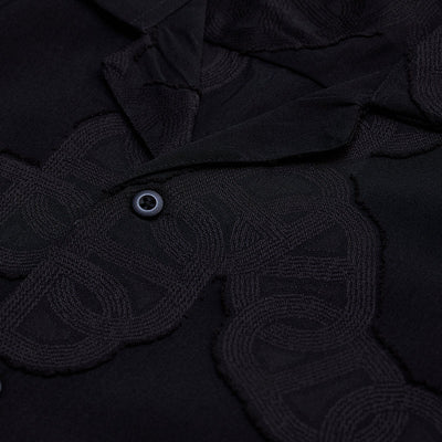 Black Textured Box Fit Shirt