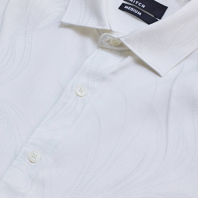 White Self-Design Shirt