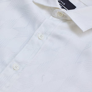White Self-Design Shirt