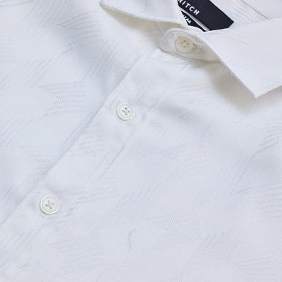 White Self-Design Shirt