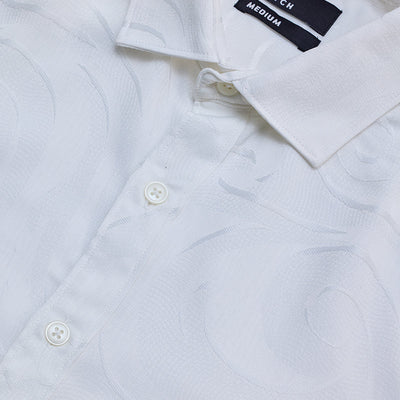 White Self-Design Shirt