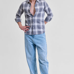 Grey Flannel Checks Shirt