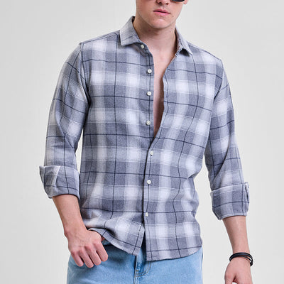 Grey Flannel Checks Shirt