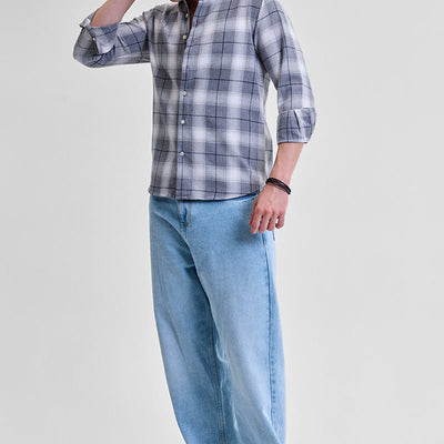 Grey Flannel Checks Shirt