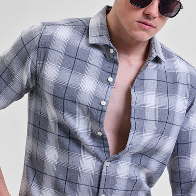 Grey Flannel Checks Shirt