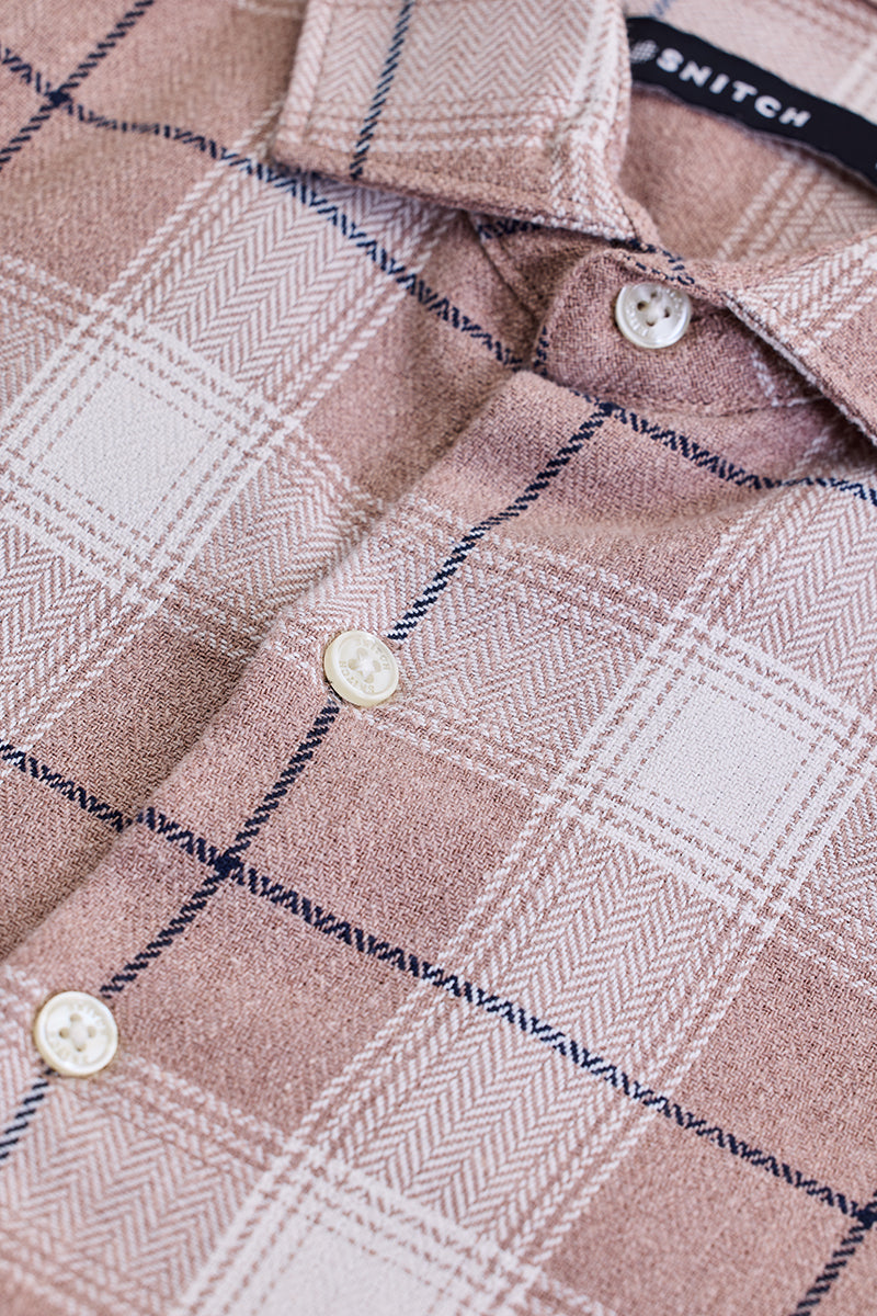 Brown Flannel Checks Shirt