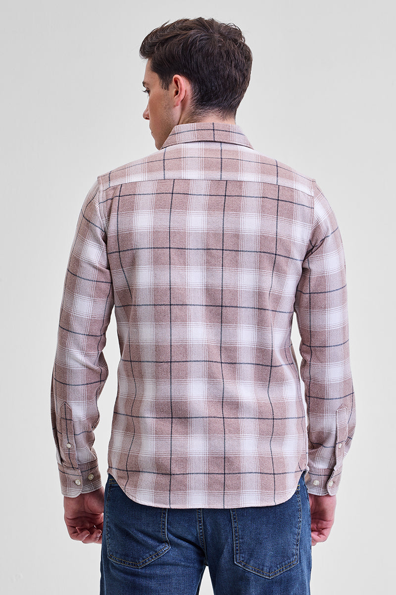 Brown Flannel Checks Shirt
