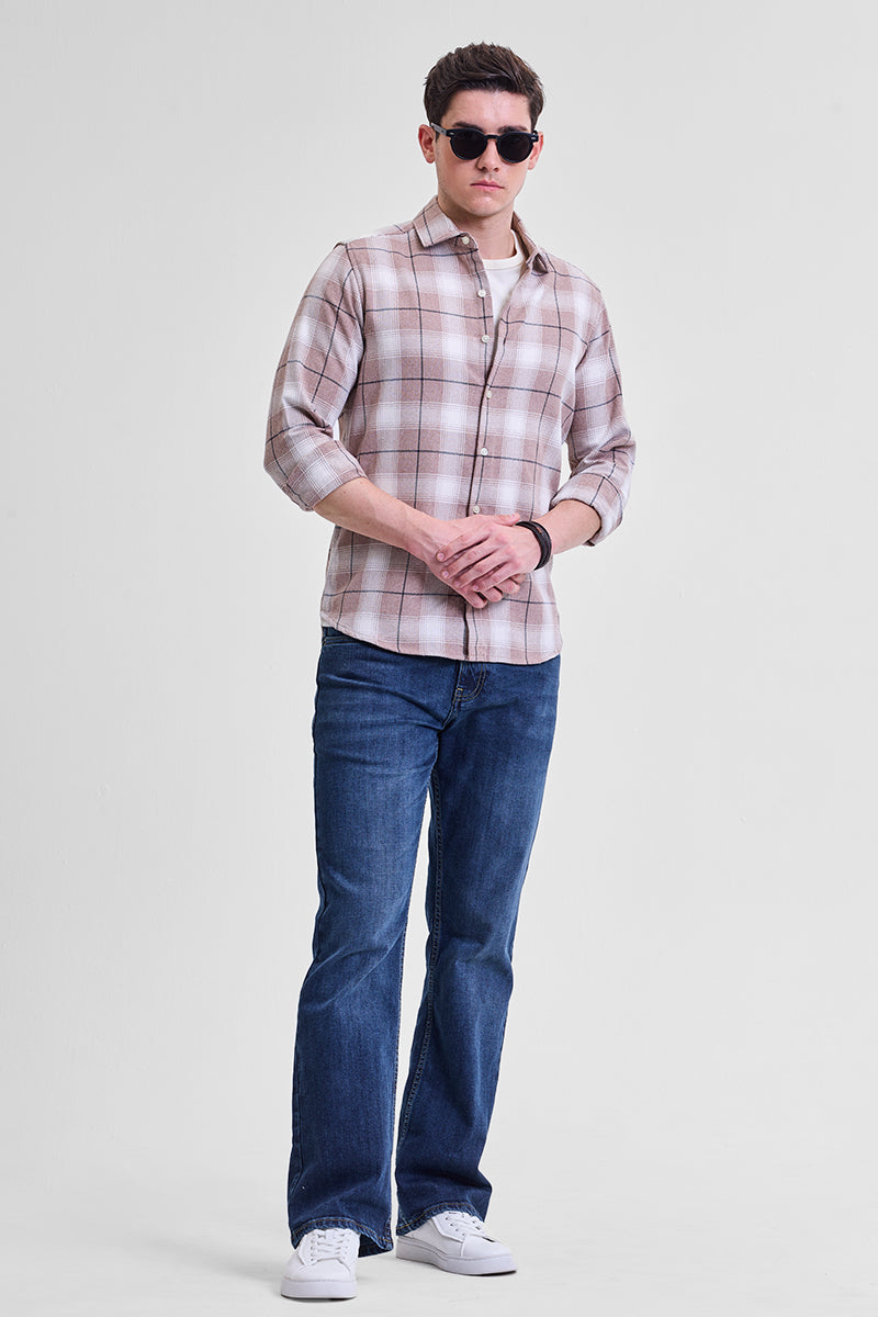 Brown Flannel Checks Shirt