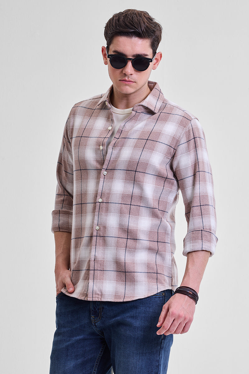 Brown Flannel Checks Shirt