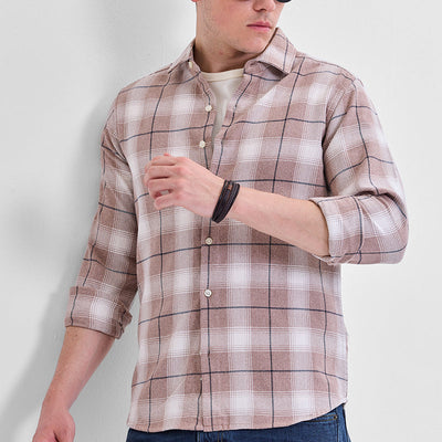 Brown Flannel Checks Shirt