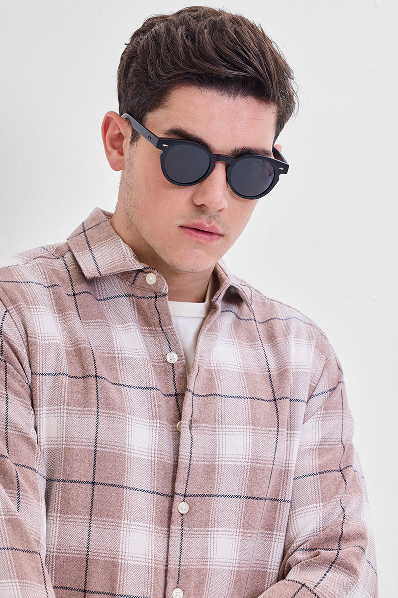 Brown Flannel Checks Shirt