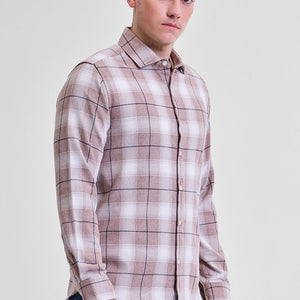 Brown Flannel Checks Shirt