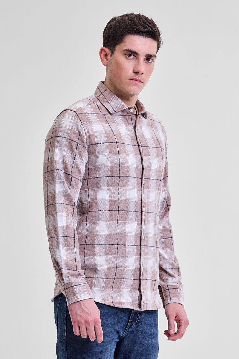 Brown Flannel Checks Shirt