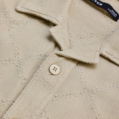 Beige Geometric Overshirt