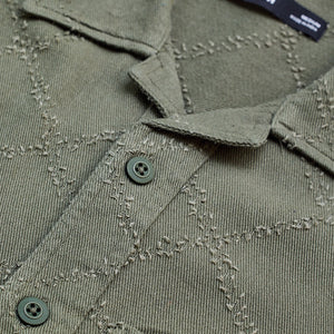 Olive Geometric Overshirt