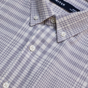 Light Grey Checks Slim Fit Shirt