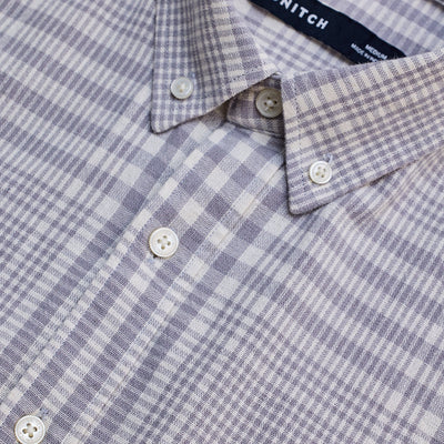 Light Grey Checks Slim Fit Shirt