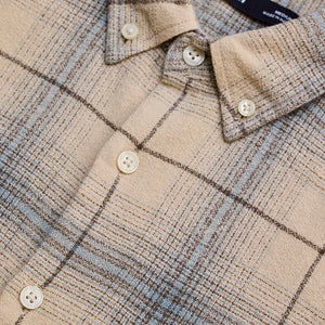 Beige Checks Slim Fit Shirt
