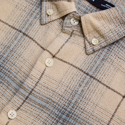 Beige Checks Slim Fit Shirt