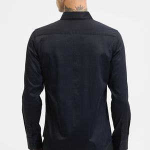 Black Embellished Slim Fit Shirt