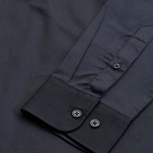 Black Embellished Slim Fit Shirt