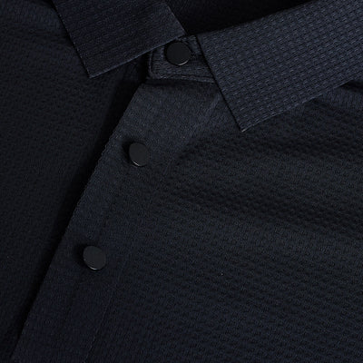 Black Textured Polo T-Shirt