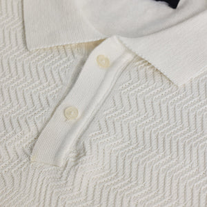 Off White Knitted Polo T-Shirt