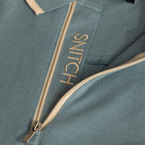 Powder Blue Zipper Polo T-Shirt