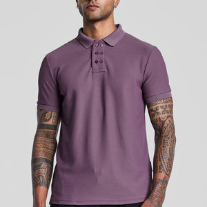 Lavender Textured Polo T-Shirt