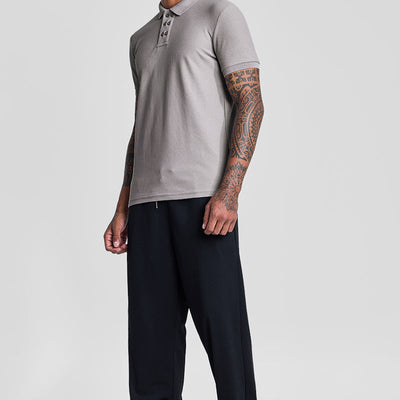 Light Grey Textured Polo T-Shirt