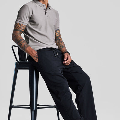 Light Grey Textured Polo T-Shirt