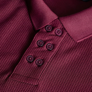 Maroon Textured Polo T-Shirt