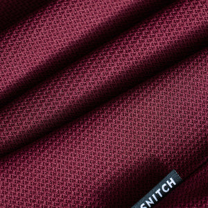 Maroon Textured Polo T-Shirt