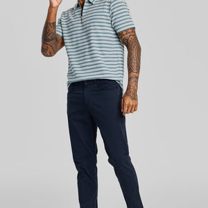 Light Blue Zipper Polo T-Shirt