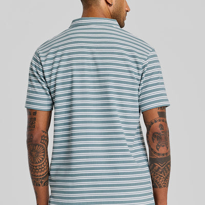 Light Blue Zipper Polo T-Shirt