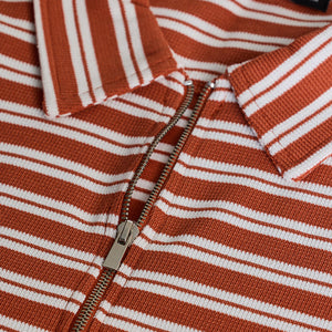 Rust Zipper Polo T-Shirt