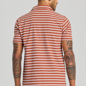 Rust Zipper Polo T-Shirt