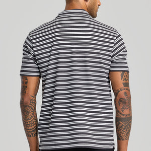 Charcoal Grey Zipper Polo T-Shirt