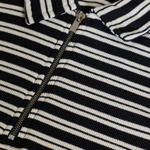 Black Zipper Polo T-Shirt