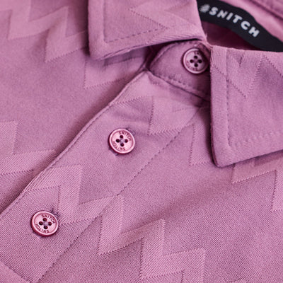 Pink Textured Polo T-Shirt