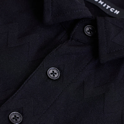 Black Textured Polo T-Shirt