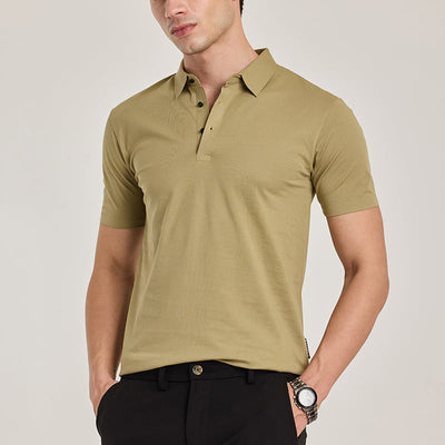 Olive Stitchless Polo T-Shirt