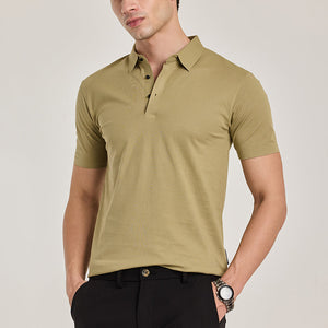 Olive Stitchless Polo T-Shirt