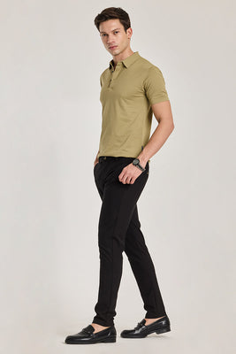 Olive Stitchless Polo T-Shirt