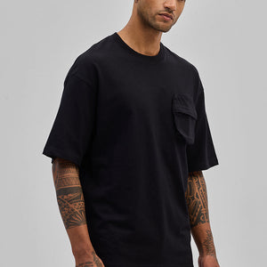 Black Utility Pocket Oversized T-Shirt