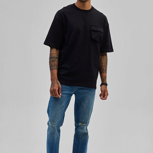 Black Utility Pocket Oversized T-Shirt