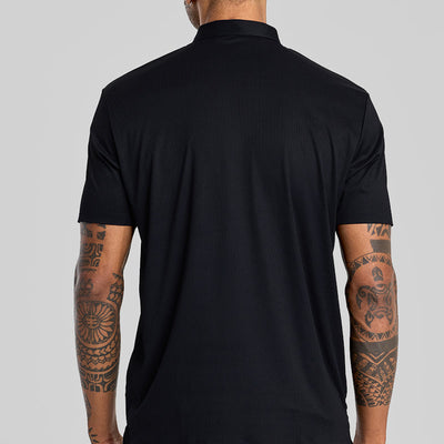 Black Stitchless Polo T-Shirt