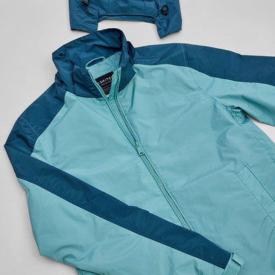 Turquoise Colourblocked Ski Jacket