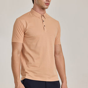 Peach Stitchless Polo T-Shirt
